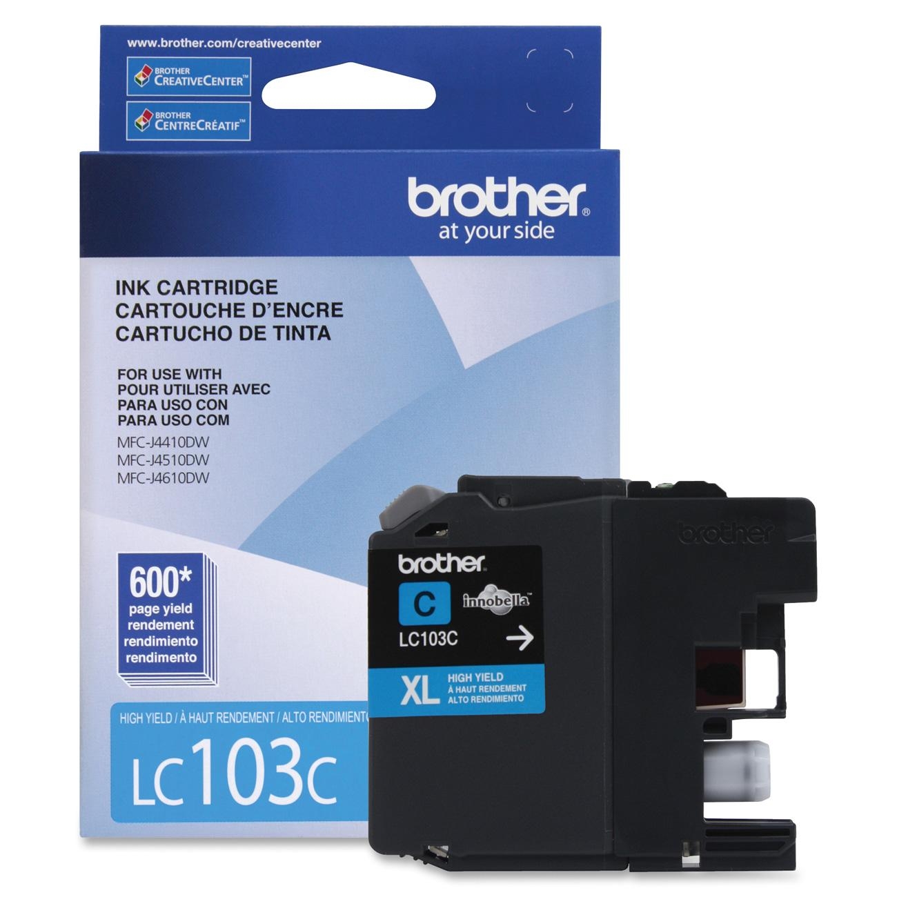 Brother Genuine Innobella LC103C High Yield Cyan Ink Cartridge